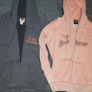 Harley Davidson womens2 zip up hoodies